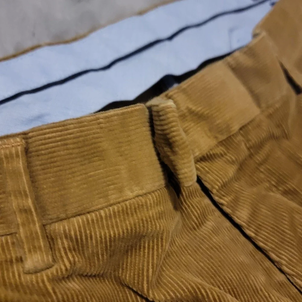Polo Ralph Lauren Pants Mens 38x29 (Fit 36x28) Brown Corduroy Slim Stretch Chino